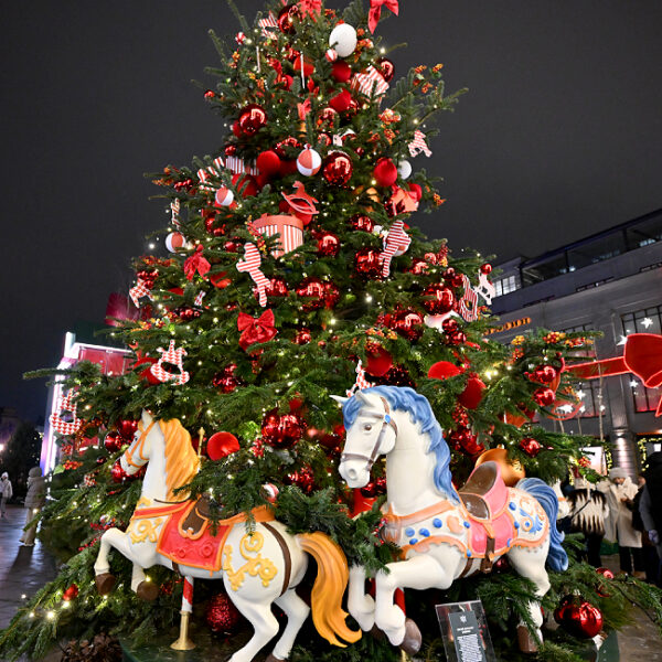 Дизайнерские ели фестиваля «Путешествие в Рождество»