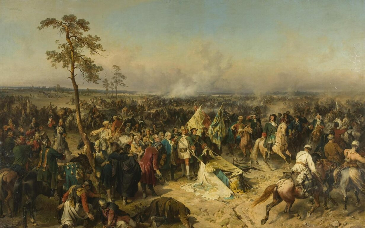 Картина «Полтавская битва», А. Е. Коцебу, 1862 г