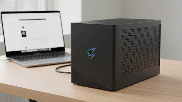 Aorus RTX 5090 AI Box. Фото: Татьяна Фадеева / Нейросеть