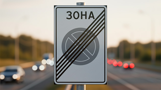 «Конец зоны с ограничением остановки»