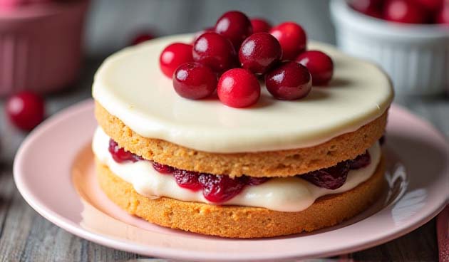 Бенто-торт с клюквой