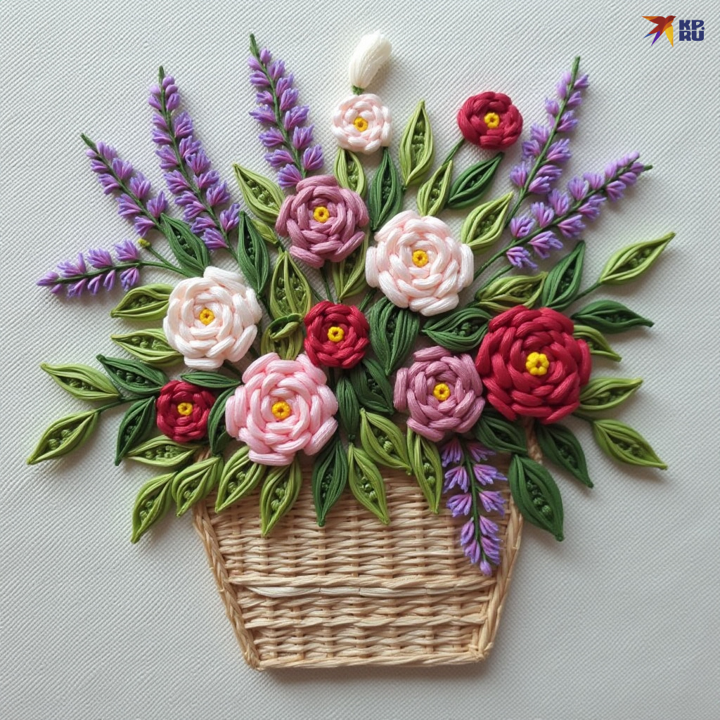 Картинки, фото с вышивкой лентами для вдохновения