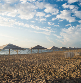 пляж в янтарном