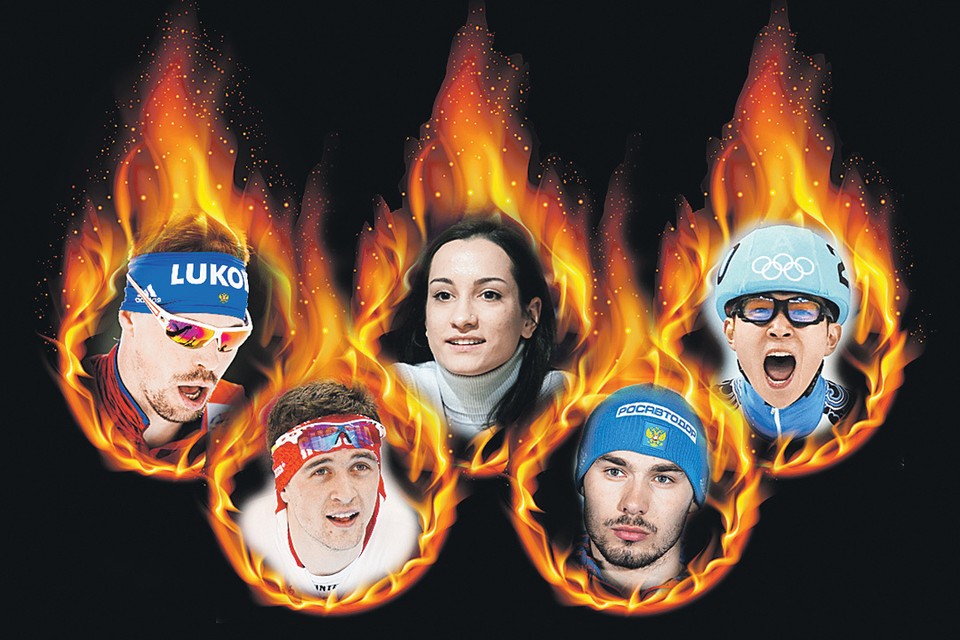 МОК без объяснения причин спалил 111 российских спортсменов, среди которых (слева направо) лыжник Сергей Устюгов, конькобежец Денис Юсков, фигуристка Ксения Столбова, биатлонист Антон Шипулин, легенда шорт-трека Виктор Ан. Коллаж: Дмитрий ПОЛУХИН