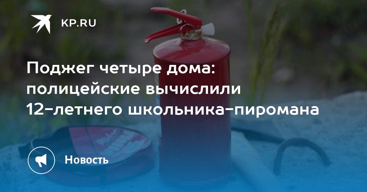 Поджег четыре дома: полицейские вычислили 12-летнего школьника-пиромана