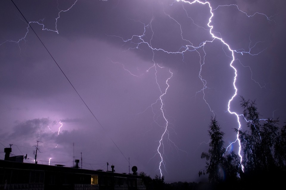 Неделей ранее в Томске прошла сильная гроза с градом