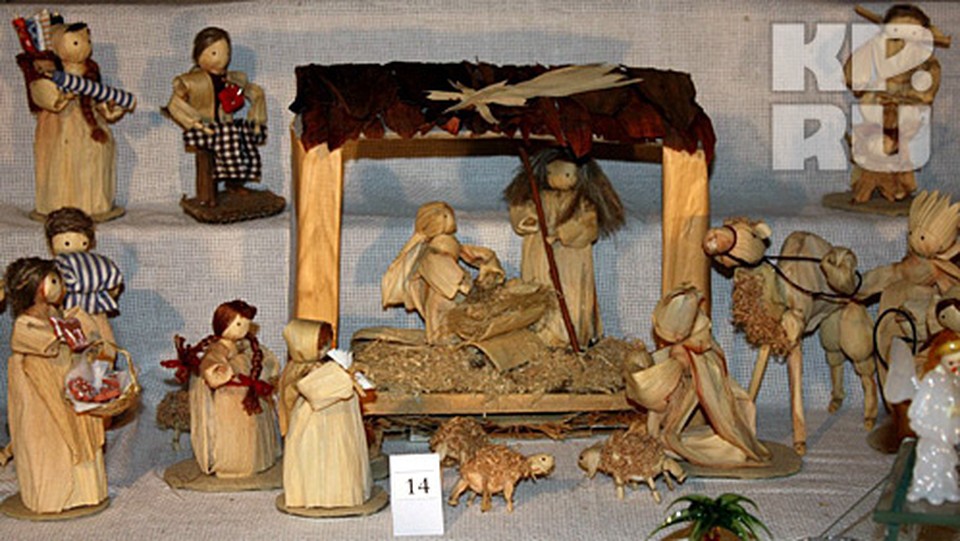 вертеп из кукурузных початков