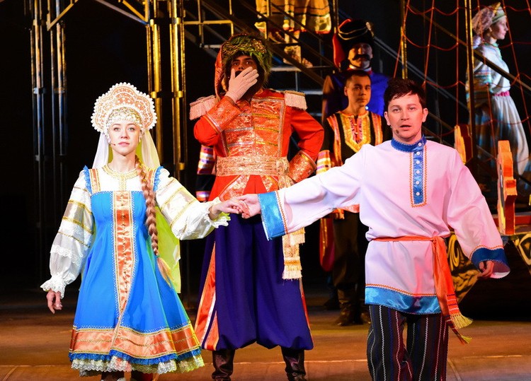 The Flying Ship is a wonderful tale about the tsar's daughter Zabava, who wants to marry for love. Photo: Shot of the performance