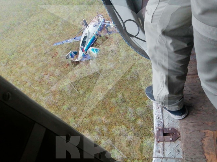 Ан-28 перевернулся через "голову". Фото: Сибирский авиационный поисково-спасательный центр