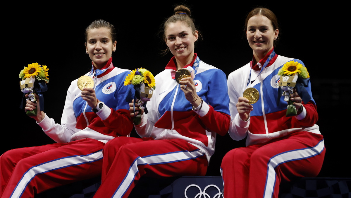 Трио наших чемпионок Олимпиады-2020. Фото: REUTERS
