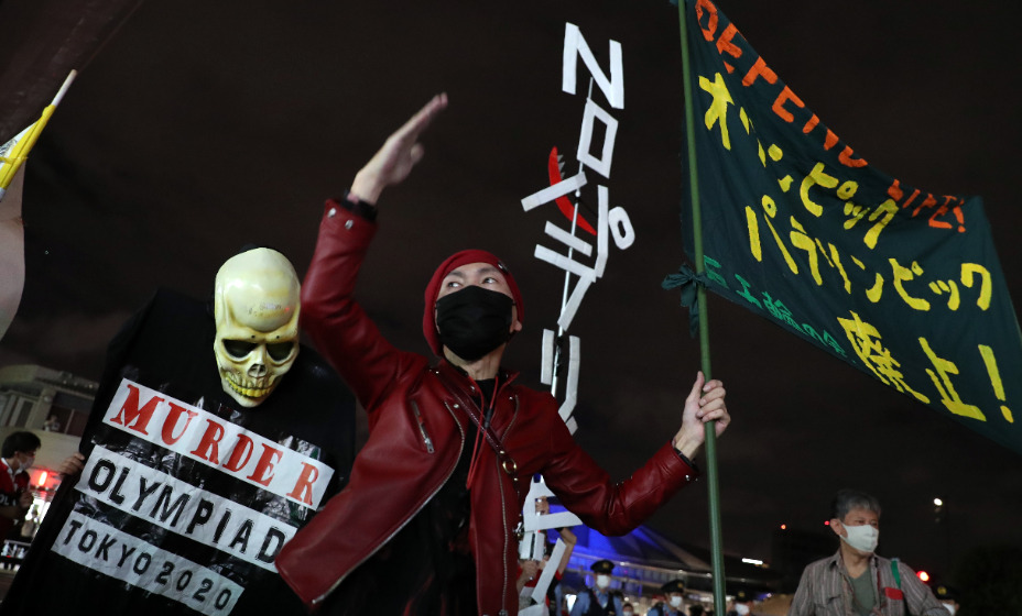 В Токио проходит акция протеста против олимпийского движения. Фото: Reuters