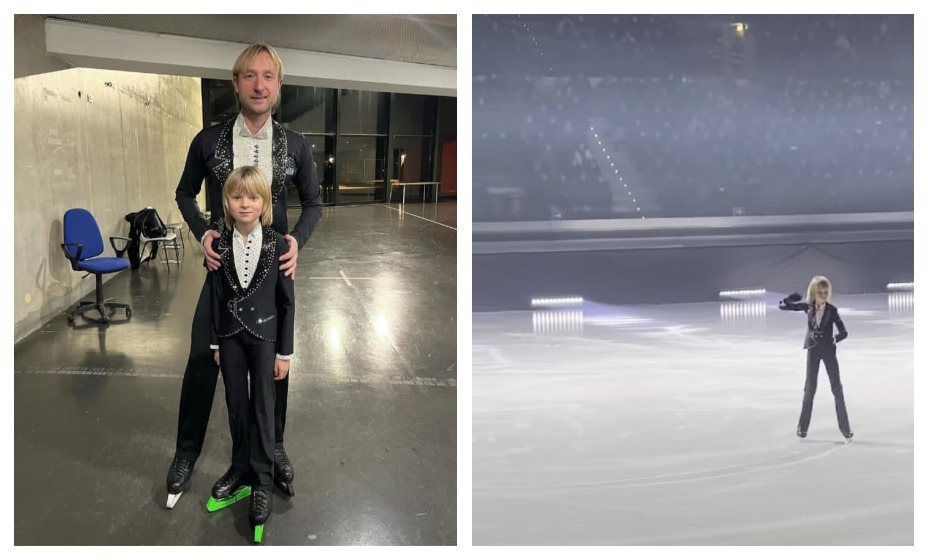 Евгений Плющенко с сыном Александром выступили в Турине. Фото: Instagram Евгения Плющенко