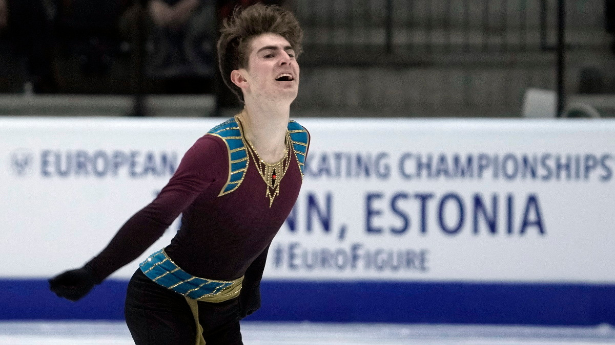 Марк Кондратюк выступает на чемпионате Европы в Таллине. 
Фото: Reuters