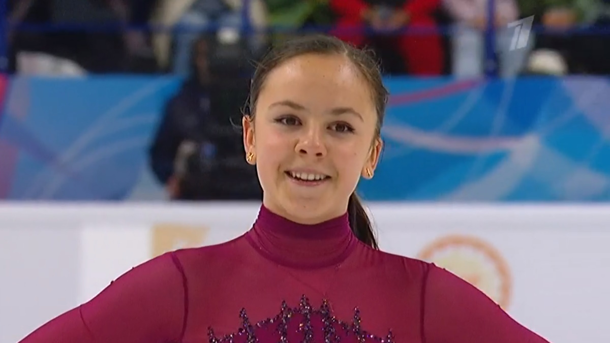 Елизавета Куликова после выступления в Уфе довольна собой. Фото: стоп-кадр прямого эфира 