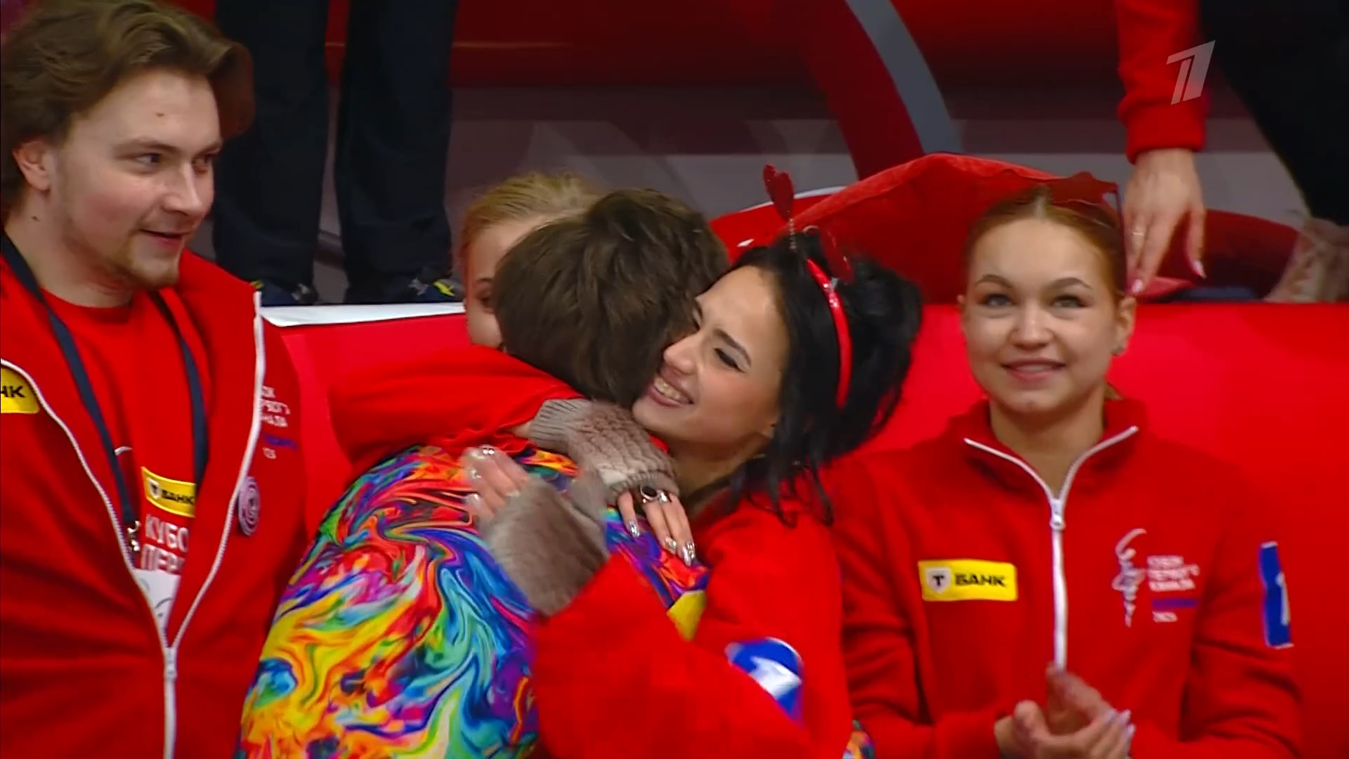 Алина Загитова и Марк Кондратюк. Фото: стоп-кадр прямого эфира 