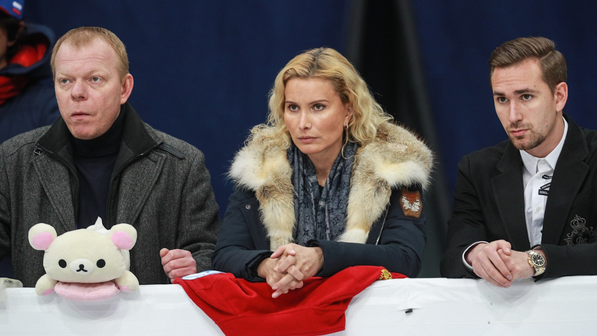 Сергей Дудаков, Этери Тутберидзе и Даниил Глейхенгауз. Фото: GLOBAL LOOK PRESS