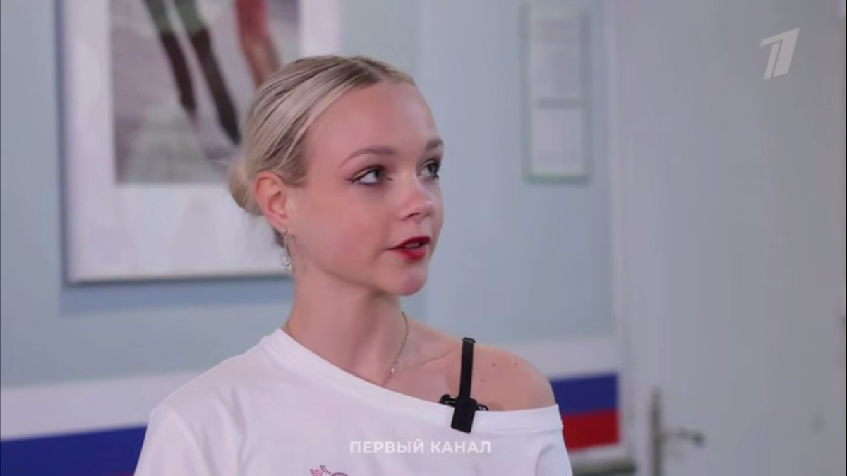 Фигуристка Елена Костылева после закрытых прокатов в Новогорске. Фото: стоп-кадр видео