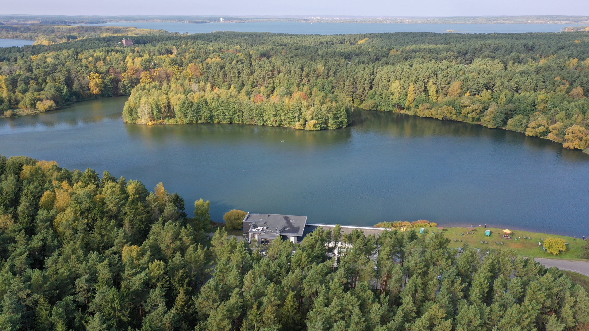 Вид на Заславское водохранилище, Ждановичи.
